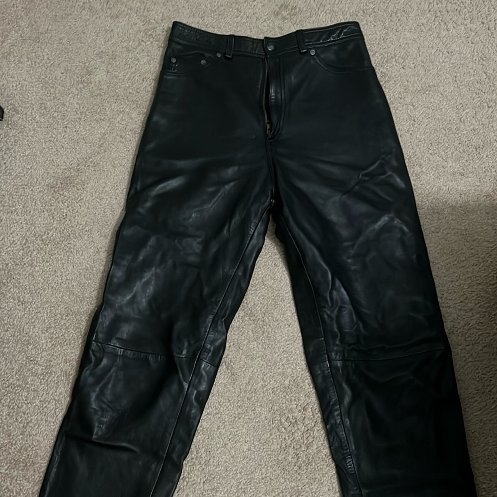 Genuine leather pants size 26